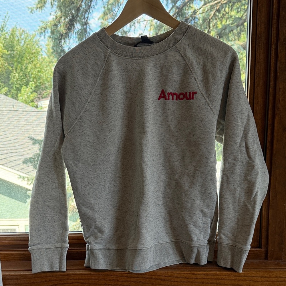 J. Crew Amour gray sweatshirt